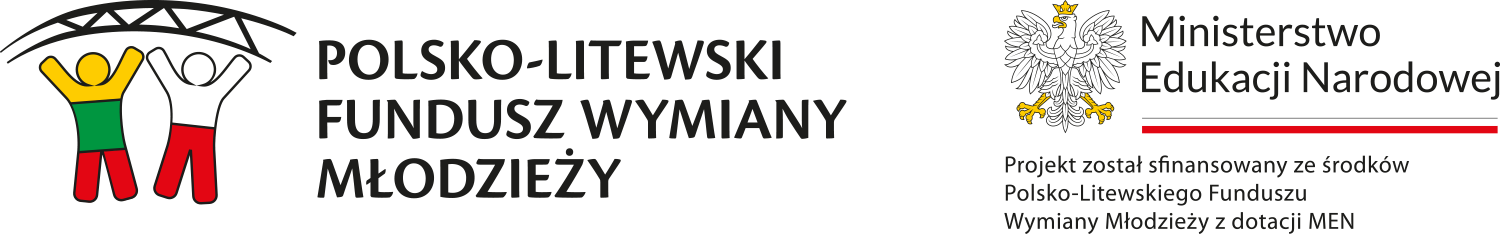 Logo Polsko-Litewskiego Funduszu Wymiany Młodzieży i Ministerstwa Edukacji Narodowej